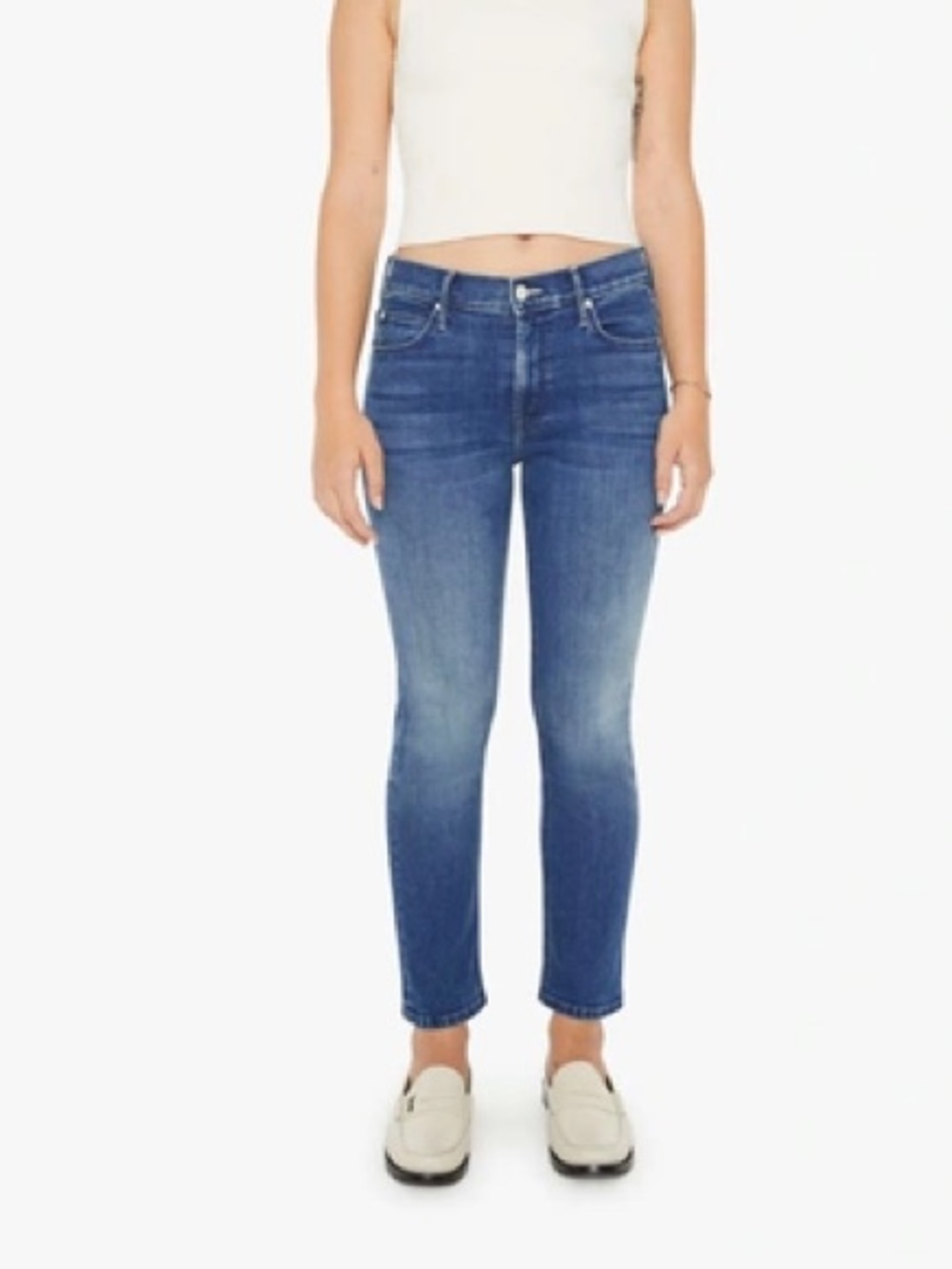 Mother lil mid rise dazzler ankle
 Size 24 nothing between us
